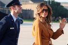 První dáma USA Melania Trumpová odletěla do Afriky v úterý z letecké základny v americkém Marylandu.