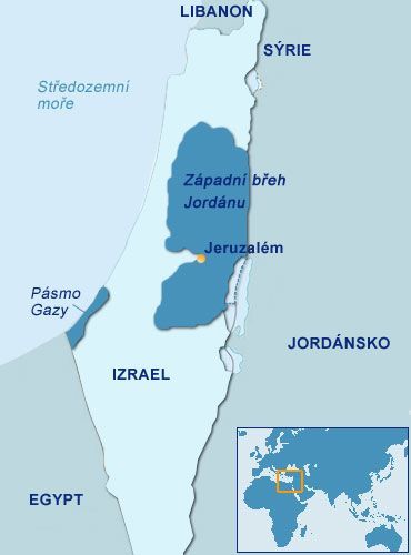 mapa - Izrael