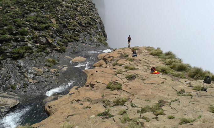 Hrana vodopádu Tugela Falls.