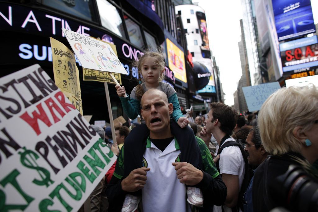 demonstrace krize new york