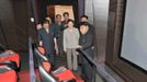 North Korea's leader Kim Jong-un visits a newly built 3-D rhythmic cinema at the amusement house of the Rungna People's Pleasure Park in