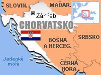 Mapa Chorvatsko