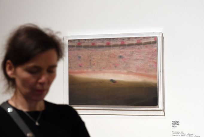 Gerhard Richter: Arena, 1995, olej na plátně, 51 cm x 71 cm.