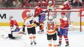 NHL 2019/20, Washington - Philadelphia: Claude Giroux a Jakub Voráček oslavují gól Philadelphie