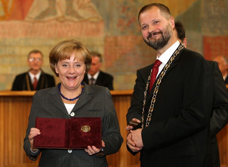 Angela Merkelová na Karlově univerzitě