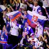 Slovenští fanoušci v zápase Slovensko - Finsko na MS 2019