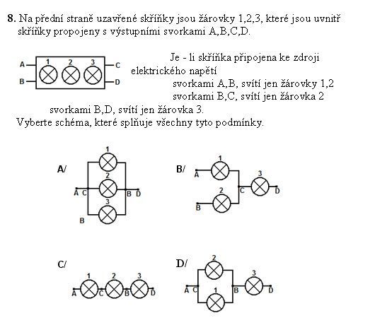 Test - gympl - uzavřené úlohy - 8
