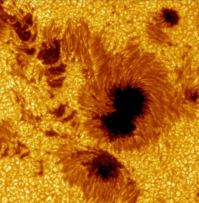 The closest view of a sunspot taken by the Swedish Solar Telescope on La Palma in the Canary Islands. Credit: SST/Royal Swedish Academy of Sciences