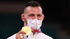 Judista Lukáš Krpálek se zlatou medailí ve váze nad 100 kilogramů na OH 2020
