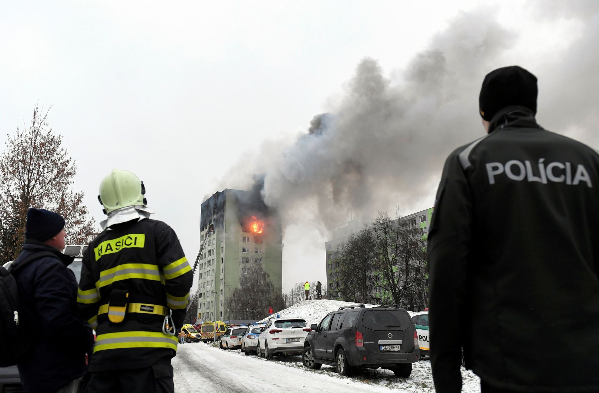 Výbuch panelového domu ve slovenském Prešově