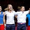 Fed Cup: Belgie - Česká republika (slavící Češky)