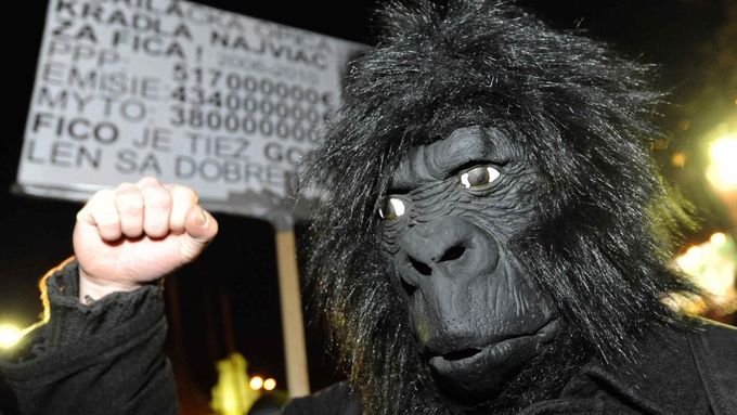 Demonstrace kvůli aféře kolem spisu Gorila.