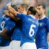 Euro 2012: Italové slaví gól Maria Balotelliho v zápase Itálie - Irsko