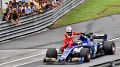 F1, VC Malajsie 2017: Pascal Wehrlein, Sauber a Sebastian Vettel, Ferrari