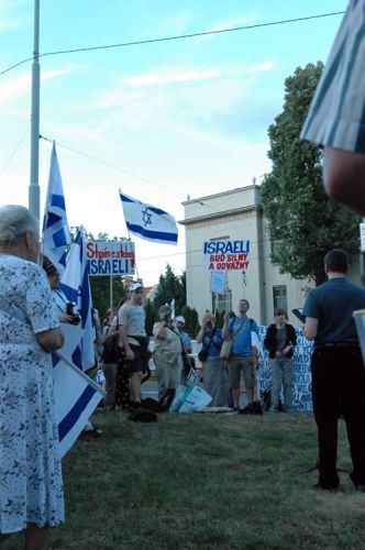 Proizraelská demonstrace v Praze