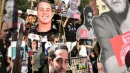 Příbuzní a podporovatelé izraelských rukojmí, které v Pásmu Gazy zadržuje hnutí Hamás, se v Jeruzalémě zúčastnili protestu, při němž drželi plakáty s fotografiemi svých blízkých. Požadovali jejich okamžité propuštění a vyzývali k příměří. Akce se konala v úterý 7. října 2025, přesně dva roky po útoku Hamásu na Izrael, který rozpoutal dosud trvající válku v Gaze.