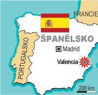 Mapa Španělsko - Valencia