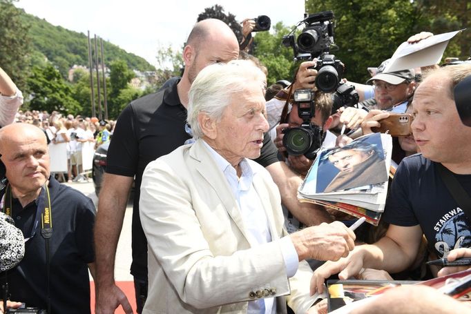 Michael Douglas v Karlových Varech.