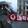 Pochod brněnských fotbalových fanoušků