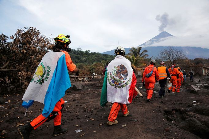 Situace v Guatemale po mohutné erukci sopky Fuego. Červen 2018.