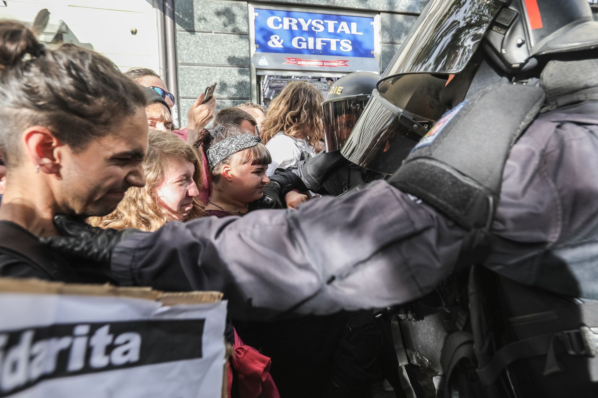 Demonstrace nacionalistů a SPD a jejich odpůrců, Václavské náměstí