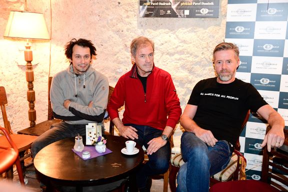 Na loňském snímku jsou zleva herci Pavel Liška, ředitel Ungeltu a herec Milan Hein a Jiří Langmajer.