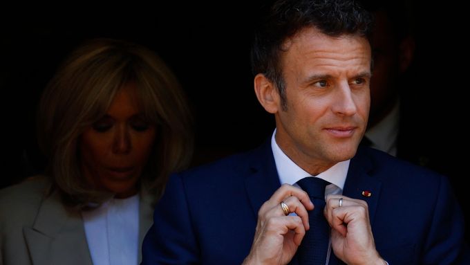 Emmanuel Macron v den prezidentských voleb.