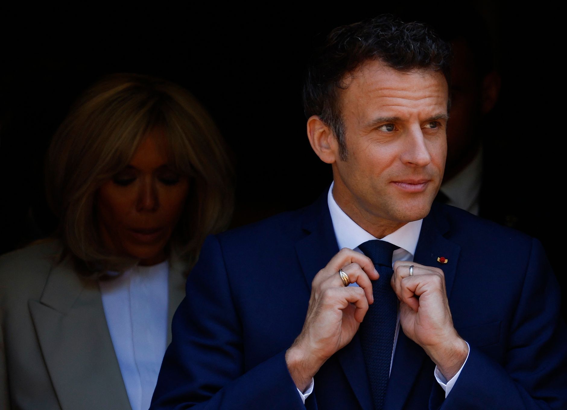 Emmanuel Macron v den prezidentských voleb.