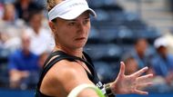 Barbora Krejčíková ve čtvrtfinále US Open proti Jessice Pegulaové