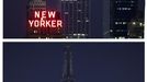 Empire State Building v New Yorku - během zhasínání a po zhasnutí