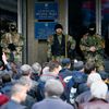 Proruští ozbrojenci a demonstranti - Slavjansk - 14. dubna 2014