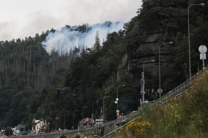 Hřensko, Děčín, Požár, Léto 2022