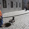 Hradčanské náměsí dva dny před Obamovou návštěvou