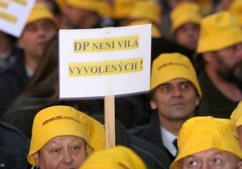 Protest zaměstnanců DPP
