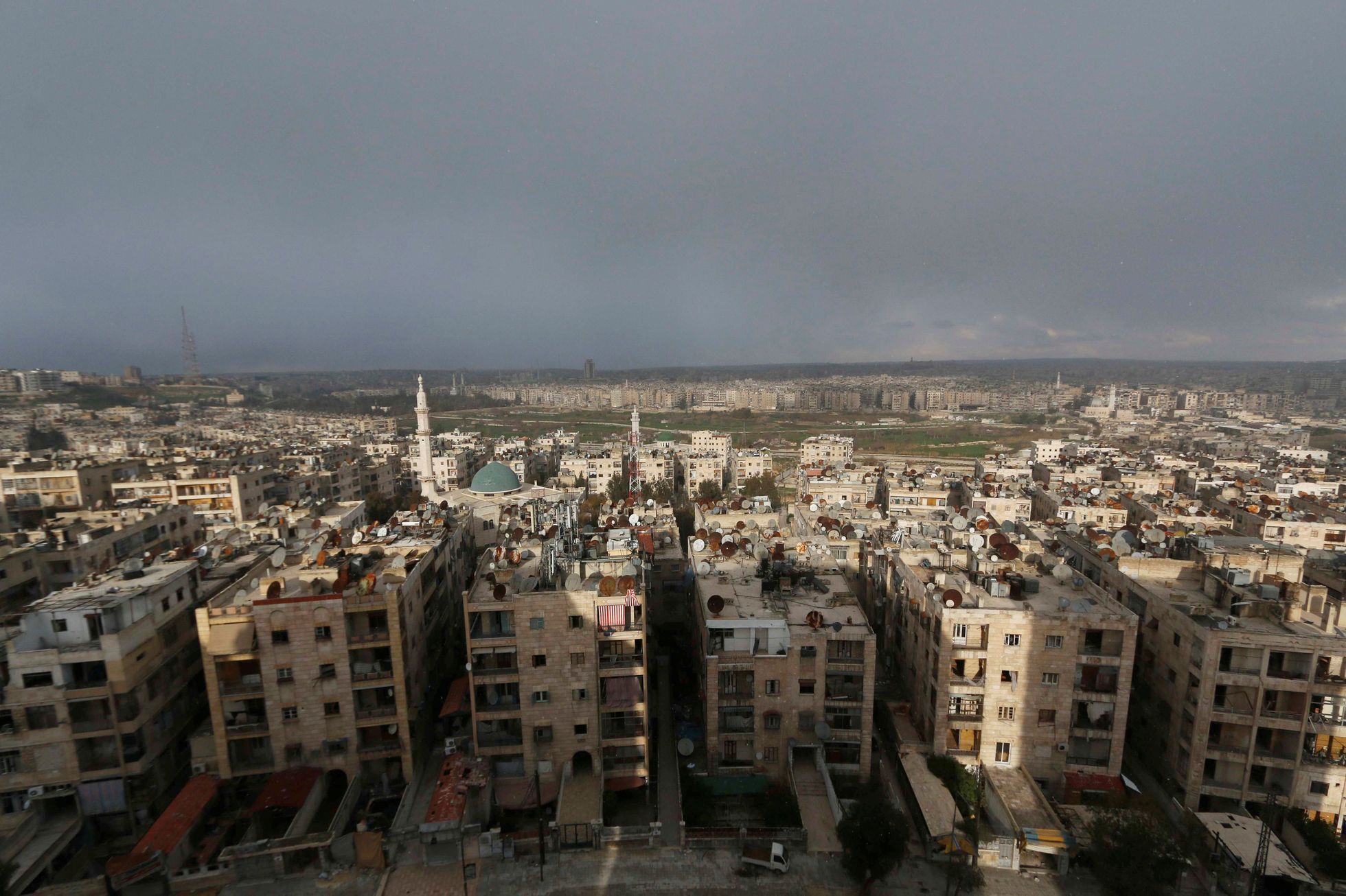Pohled na Aleppo
