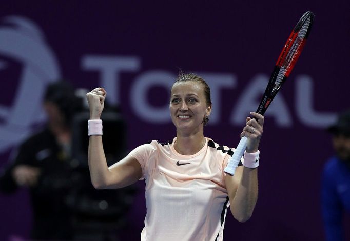 Petra Kvitová po výhře nad Wozniackou v semifinále turnaje v Dauhá