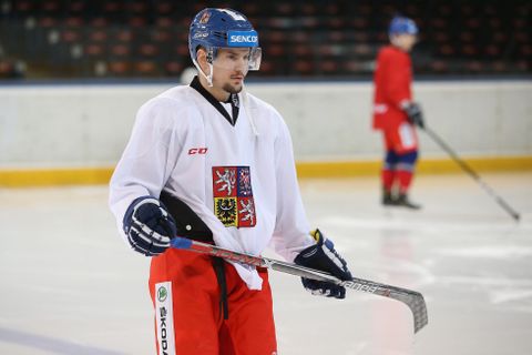 Česká hokejová reprezentace na prvním tréninku před MS 2017