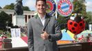 FC Bayern Munich's Rodriguez poses during their visit at the Oktoberfest in Munich