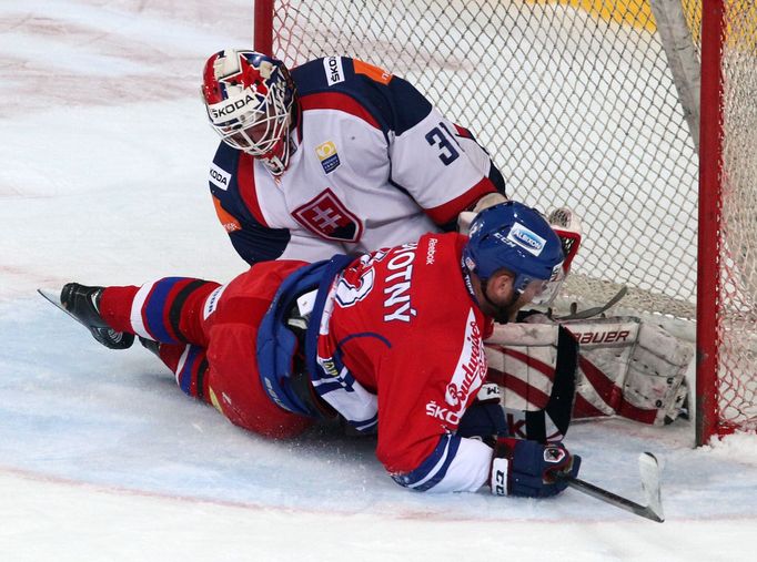 Hokej, Česko - Slovensko: Jiří Novtoný - Rastislav Staňa