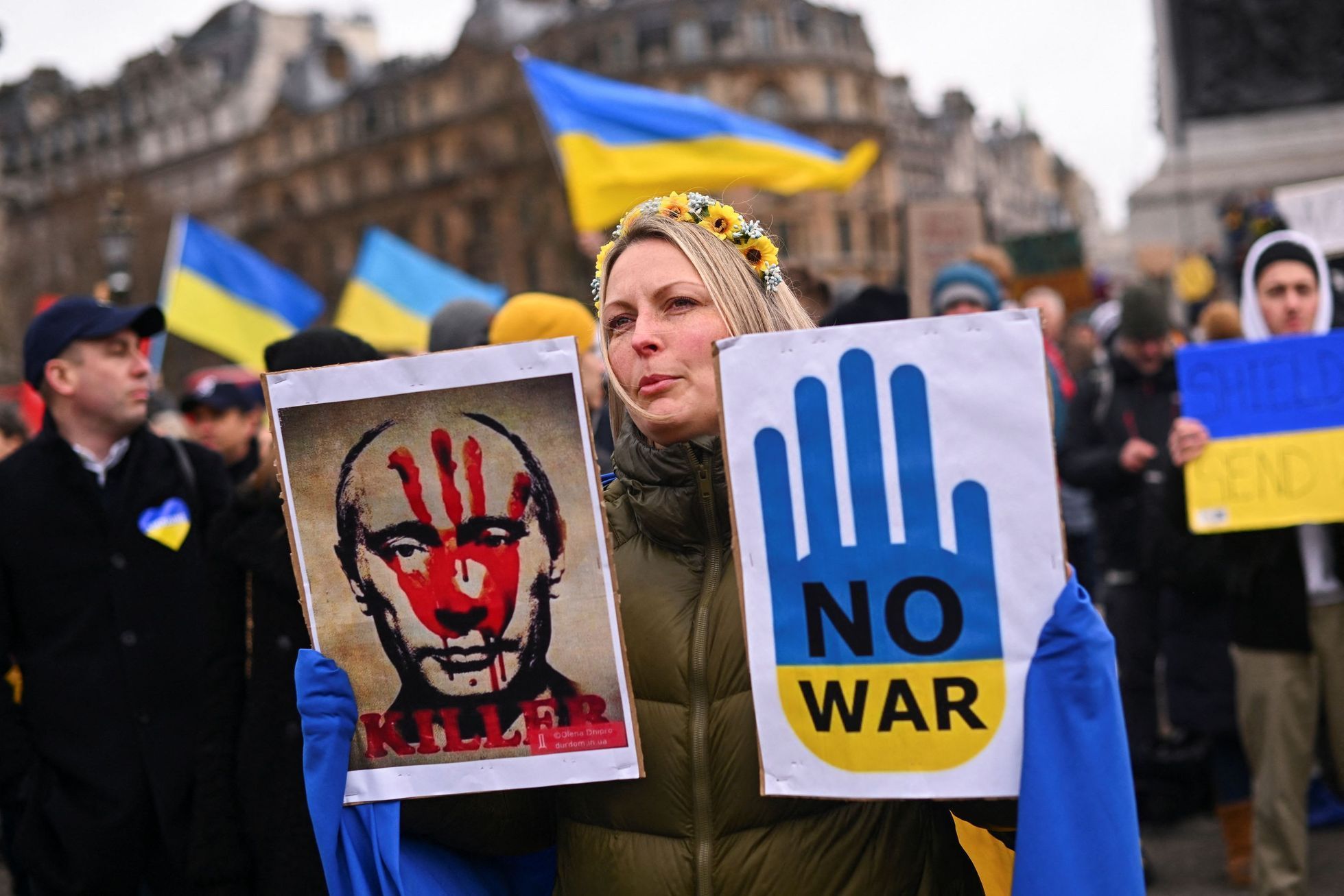 Protesty na podporu Ukrajiny