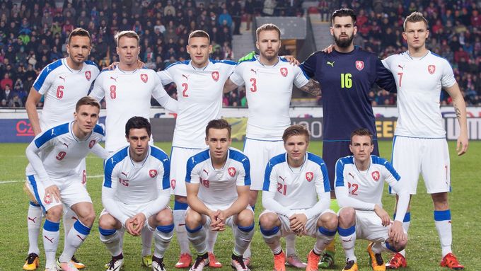 Česká fotbalová reprezentace před přípravným zápasem proti Skotsku