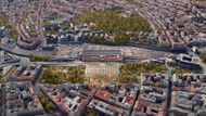 Hlavní nádraží, Praha, vizualizace, Henning Larsen Architects