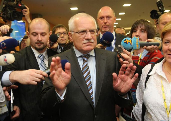 Kongres ODS: Jestli podpoří vznik nové strany, nechtěl Václav Klaus komentovat