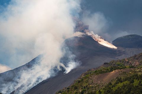 Etna, erupce, Sicílie