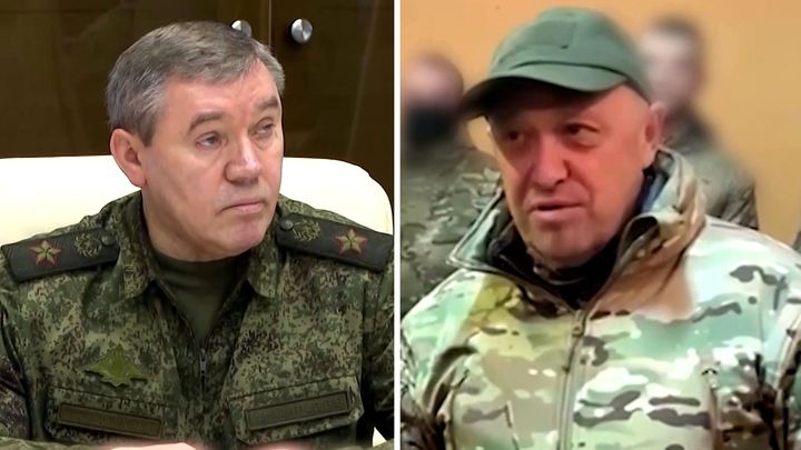 V Rusku kvasí konflikt na nejvyšších místech: Gerasimov a Šojgu versus Prigožin; Zdroj foto: Reuters