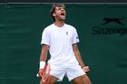 Menšíkův přemožitel postoupil ve Wimbledonu do čtvrtfinále, vyřadil veterána