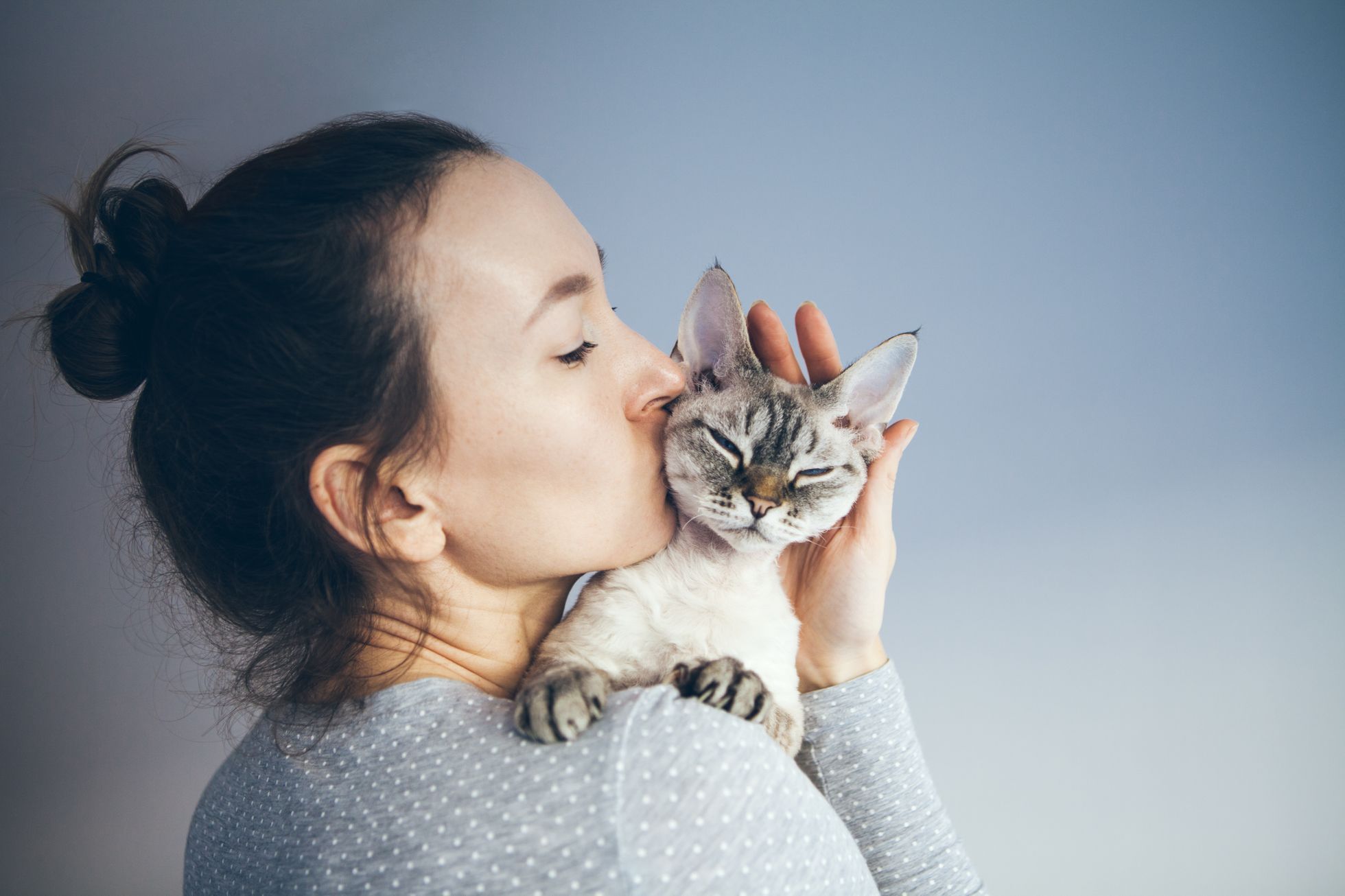 Kočka, žena, ilustrační foto