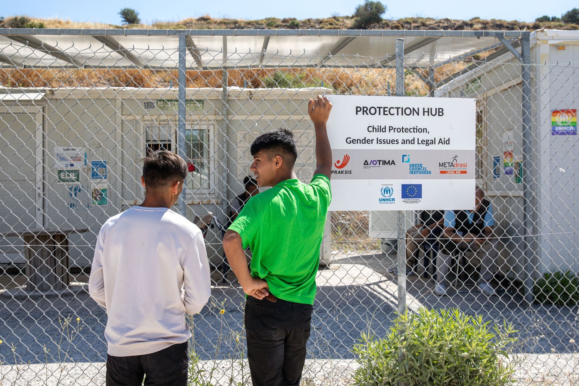 Uprchlický tábor Kara Tepe na ostrově Lesbos v Řecku, uprchlíci, migranti, uprchlická krize