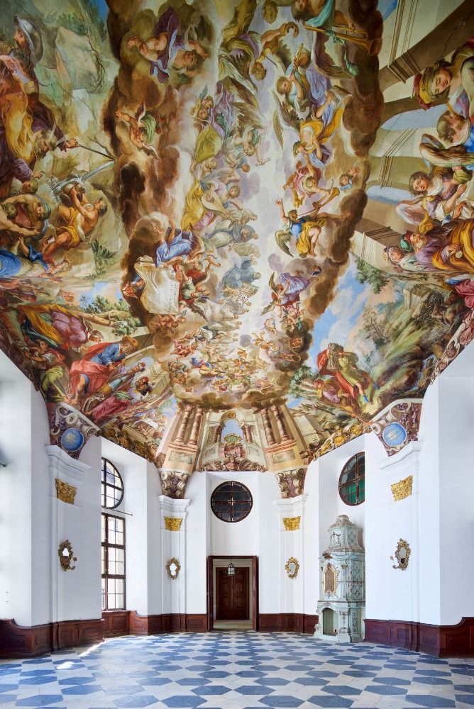 Zámek Žďár nad Sázavou prelatura sídlo opata strop