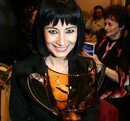 Daniela Šinkorová s cenou Thálie